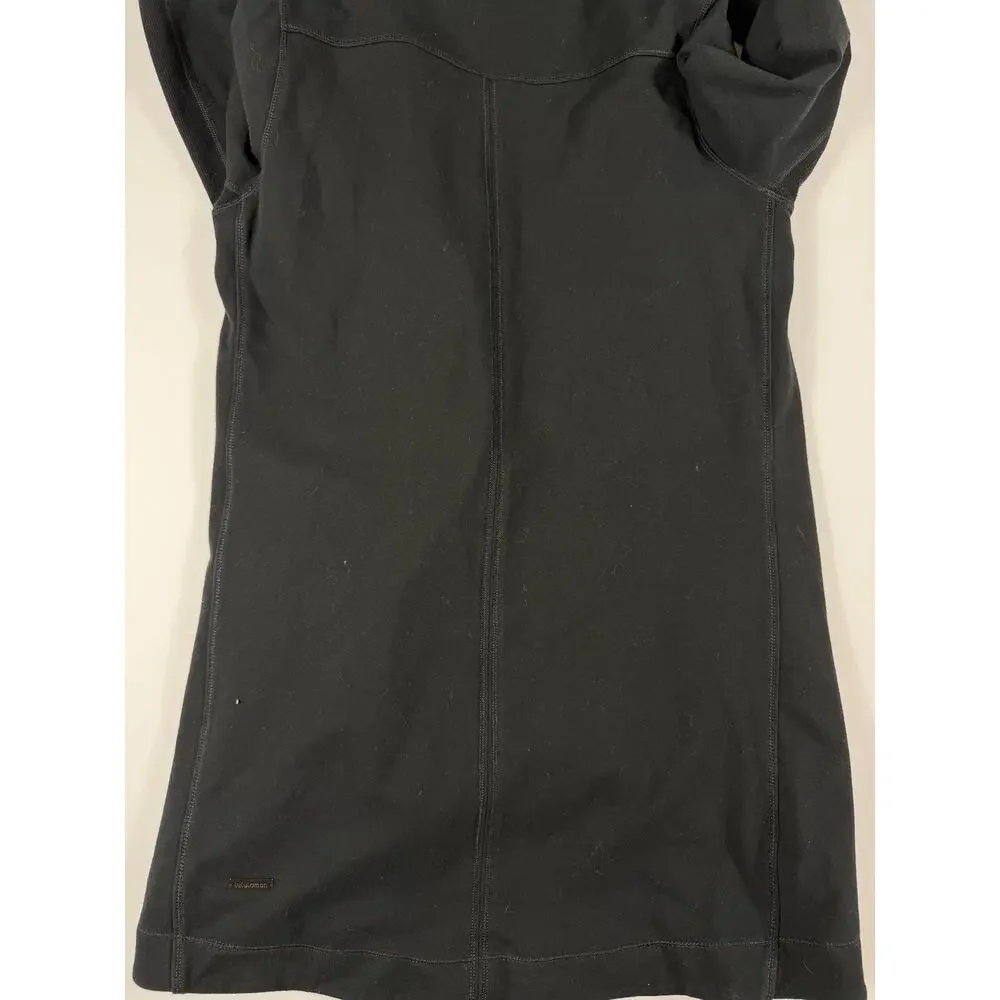 Lululemon Method Wrap Black Asymmetrical Zip Cowl Neck Jacket Size 10